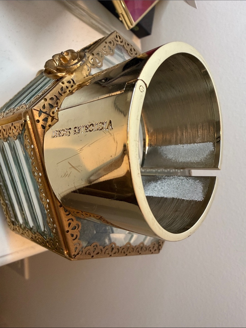 Victoria’s Secret Gold-Tone Crystal Accent Cuff Bracelet - Picture 2 of 2